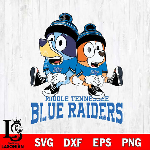 Middle Tennessee Blue Raiders Bluey & Bingo 8 Svg Eps Dxf Png File, NCAA svg, Digital Download, Instant Download