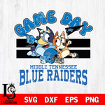 Middle Tennessee Blue Raiders Bluey & Bingo 9 Svg Eps Dxf Png File, NCAA svg, Digital Download, Instant Download