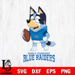 Middle Tennessee Blue Raiders Bluey Football Sport Svg Eps Dxf Png File, Digital Download ,Instant Download, Cricut File