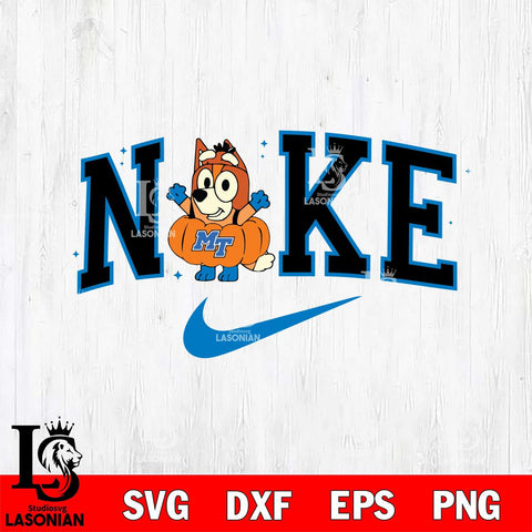 Middle Tennessee Blue Raiders Bluey Halloween Nike NCAA Svg Eps Dxf Png File, Digital Download, Instant Download