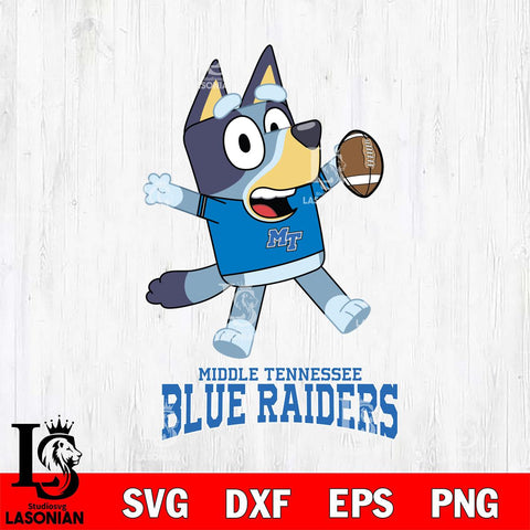 Middle Tennessee Blue Raiders Bluey Sport Football Svg Eps Dxf Png File,NCAA Svg Files,Bluey svg ,Digital Download ,Instant Download, Cricut File