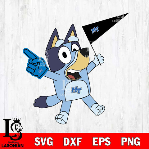 Middle Tennessee Blue Raiders Bluey flag Svg Eps Dxf Png File, Digital Download, Instant Download