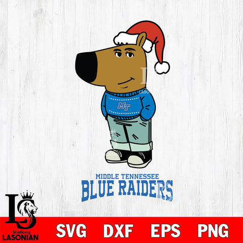 Middle Tennessee Blue Raiders Chill Guy Christmas Svg Eps Dxf Png File,NCAA Svg Files,Chill Guy svg ,Digital Download ,Instant Download, Cricut File