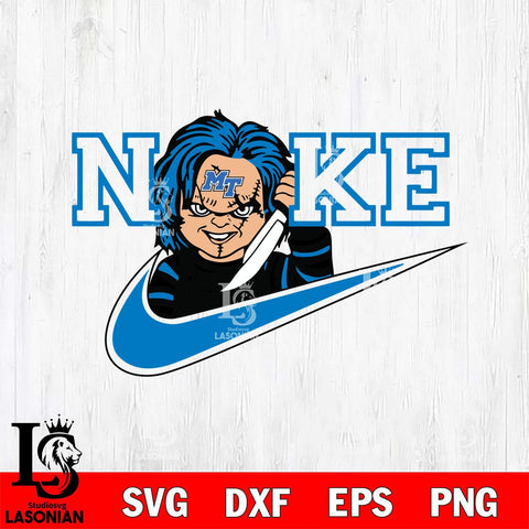 Middle Tennessee Blue Raiders Chucky Nike Svg Eps Dxf Png File, Digital Download, Instant Download