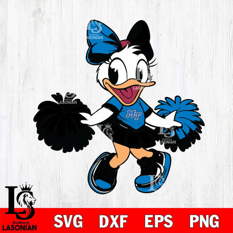 Middle Tennessee Blue Raiders Daisy Duck Cheerleader Svg Eps Dxf Png File, NCAA svg, Digital Download, Instant Download