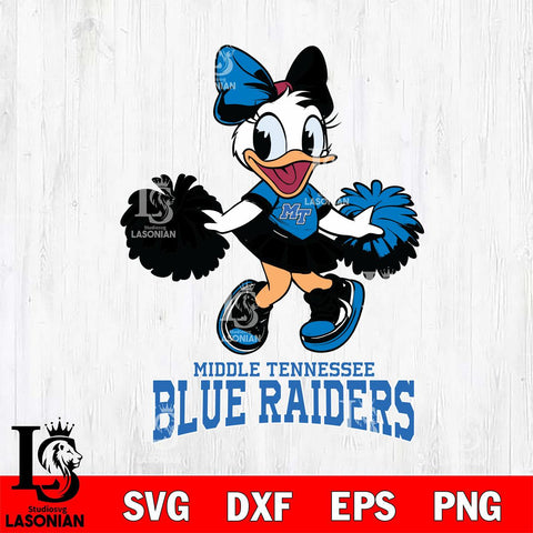 Middle Tennessee Blue Raiders Daisy Duck Cheerleader Disney, Svg Eps Dxf Png File, Digital Download