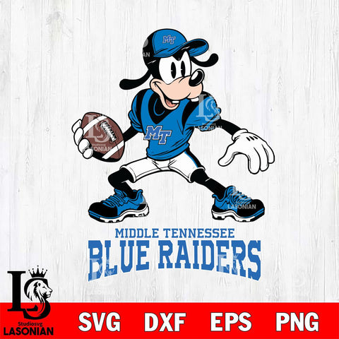 Middle Tennessee Blue Raiders Goofy Disney, Svg Eps Dxf Png File, Digital Download