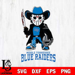 Middle Tennessee Blue Raiders Jason Voorhees 3 Svg Eps Dxf Png File, Digital Download