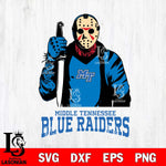 Middle Tennessee Blue Raiders Jason Voorhees 6 Svg Eps Dxf Png File, Digital Download