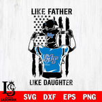 Middle Tennessee Blue Raiders Like Father Like Daughter Svg Eps Dxf Png File, Digital Download, Instant Download