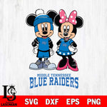 Middle Tennessee Blue Raiders Mickey Minnie Mouse Pink Svg Eps Dxf Png File, NCAA svg , File Cut , Digital Download , Instant Download, Cut Svg Files