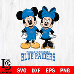 Middle Tennessee Blue Raiders Mickey Minnie Rugby Svg Eps Dxf Png File, NCAA svg , File Cut , Digital Download , Instant Download, Cut Svg Files