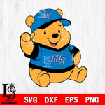 Middle Tennessee Blue Raiders Pooh Bear Svg Eps Dxf Png File, NCAA svg, Digital Download, Instant Download