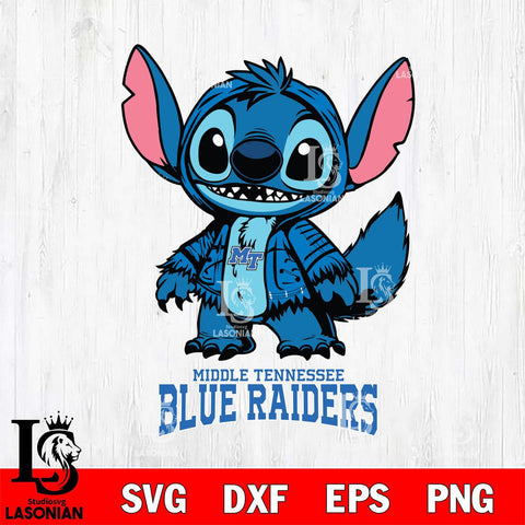 Middle Tennessee Blue Raiders Stitch Halloween Svg Eps Dxf Png File, NCAA svg, Digital Download, Instant Download