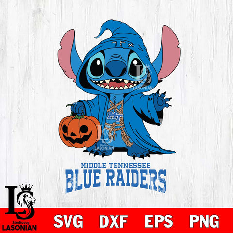 Middle Tennessee Blue Raiders Stitch Horror Svg Eps Dxf Png File, NCAA svg, Digital Download, Instant Download