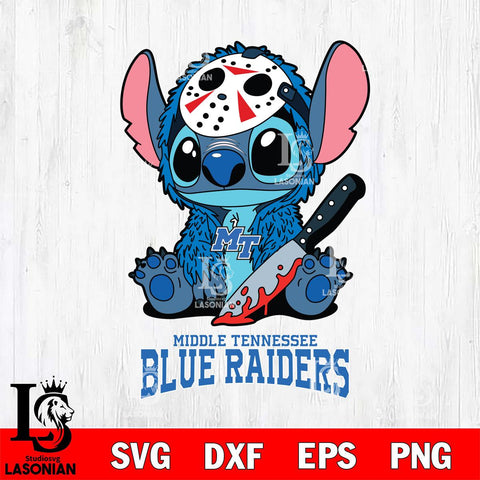 Middle Tennessee Blue Raiders Stitch Jason Voorhees Svg Eps Dxf Png File, NCAA svg, Digital Download, Instant Download