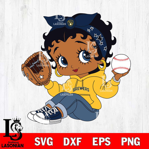 Milwaukee Brewers Betty Boop MLB Svg Eps Dxf Png File,MLB svg, Digital Download, Instant Download