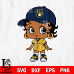 Milwaukee Brewers Betty Boop MLB 4 Svg Eps Dxf Png File,MLB  svg, Digital Download, Instant Download