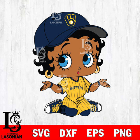 Milwaukee Brewers Betty Boop MLB 6 Svg Eps Dxf Png File,MLB svg, Digital Download, Instant Download