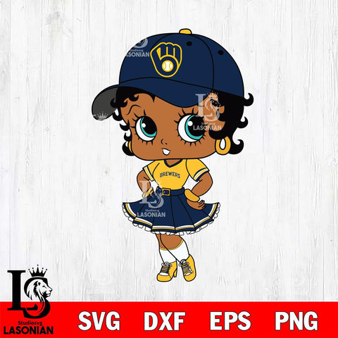 Milwaukee Brewers Betty Boop MLB 8 Svg Eps Dxf Png File,MLB  svg, Digital Download, Instant Download