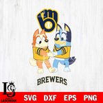 Milwaukee Brewers Bluey Chilli Dance Svg Eps Dxf Png File, Digital Download, Instant Download