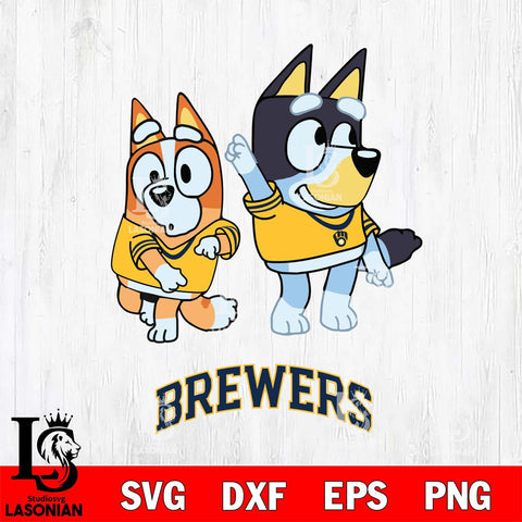 Milwaukee Brewers Bluey Chilli Mode Dance Svg Eps Dxf Png File, Digital Download, Instant Download