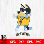 Milwaukee Brewers Bluey Dad Dance Svg Eps Dxf Png File, Digital Download, Instant Download