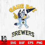 Milwaukee Brewers Bluey Game Day Svg Eps Dxf Png File, Digital Download, Instant Download