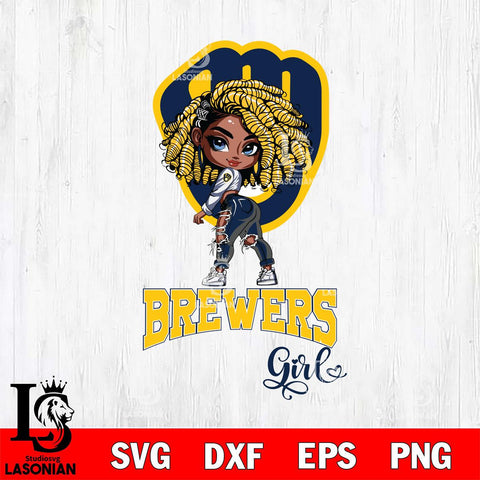 Milwaukee Brewers Fan Girl Svg Eps Dxf Png File, Digital Download, Instant Download