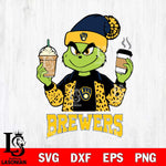 Milwaukee Brewers Grinch 2 coffee Svg Eps Dxf Png File, Digital Download, Instant Download