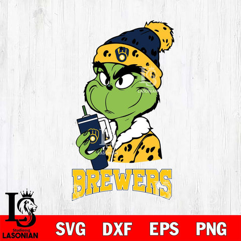 Milwaukee Brewers Grinch Bougie Leopard Svg Eps Dxf Png File, Digital Download, Instant Download