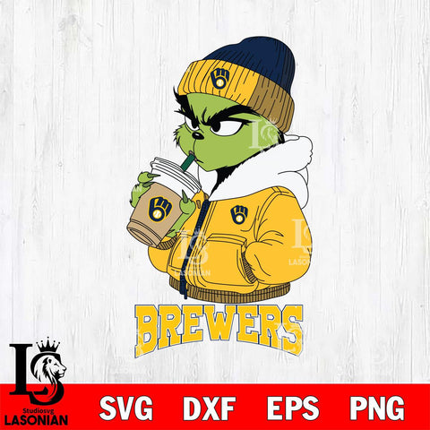 Milwaukee Brewers Grinch Bougie Sport Svg Eps Dxf Png File, Digital Download, Instant Download