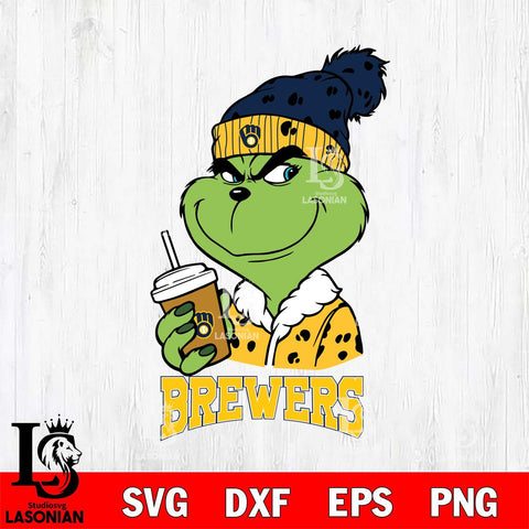 Milwaukee Brewers Grinch hat Svg Eps Dxf Png File, Digital Download, Instant Download