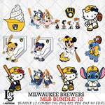 Milwaukee Brewers MLB Bundle 12 Svg Eps Dxf Png File, Digital Download, Instant Download