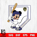 Milwaukee Brewers Mickey 2 Svg Eps Dxf Png File, Digital Download, Instant Download