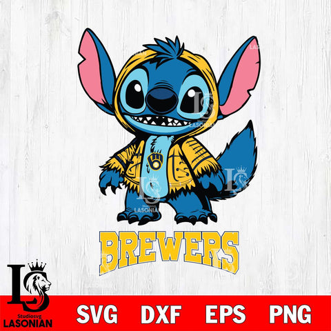 Milwaukee Brewers Stitch Halloween Svg Eps Dxf Png File, MLB svg, Digital Download, Instant Download