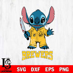 Milwaukee Brewers Stitch Horror 2 Svg Eps Dxf Png File, MLB svg, Digital Download, Instant Download