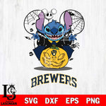 Milwaukee Brewers Stitch Horror Halloween Svg Eps Dxf Png File, Digital Download, Instant Download