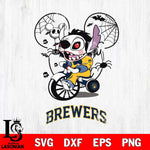 Milwaukee Brewers Stitch Jigsaws Halloween Svg Eps Dxf Png File, Digital Download, Instant Download