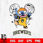 Milwaukee Brewers Stitch Michael Halloween Svg Eps Dxf Png File, Digital Download, Instant Download