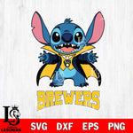 Milwaukee Brewers Stitch Vampire halloween Svg Eps Dxf Png File, MLB svg, Digital Download, Instant Download