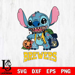 Milwaukee Brewers Stitch Zombie Svg Eps Dxf Png File, MLB svg, Digital Download, Instant Download