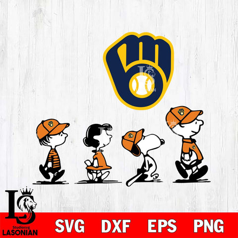 Milwaukee Brewers snoopy Svg Eps Dxf Png File, Digital Download, Instant Download