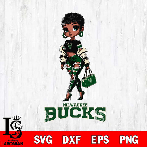 Milwaukee Bucks Beautiful Black Fan Girl