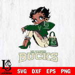 Milwaukee Bucks Betty Boop Black Fan Girl Svg Eps Dxf Png File, Digital Download, Instant Download