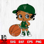 Milwaukee Bucks Betty Boop NBA 11 Svg Eps Dxf Png File, NBA svg, Digital Download, Instant Download