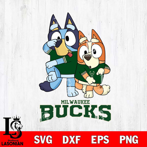 Milwaukee Bucks Bluey Chilli Dance Mode Svg Eps Dxf Png File, Digital Download, Instant Download