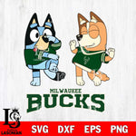 Milwaukee Bucks Bluey Chilli Sport Svg Eps Dxf Png File, Digital Download, Instant Download