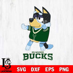 Milwaukee Bucks Bluey Dad Dance Svg Eps Dxf Png File, Digital Download, Instant Download