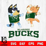 Milwaukee Bucks Bluey Dance Svg Eps Dxf Png File, Digital Download, Instant Download